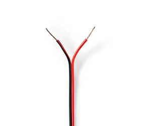 Nedis Repro kabel 2x 0.50 mm2 černá- červená / CCA / 100.0 m / Kulatý / PVC  
