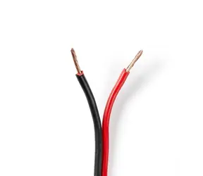 Nedis Repro kabel 2x 1.50 mm2 černá-červená / CCA / 100.0 m / Kulatý / PVC   