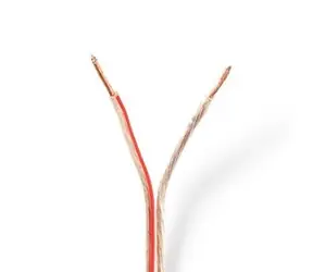 Nedis Repro kabel 2x 1.50 mm2 transparentní / CCA / 15.0 m / Kulatý / PVC  