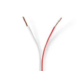 Nedis Repro kabel 2x 1.50 mm2 bílá / CCA / 100.0 m / Kulatý / PVC   