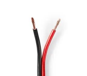 Nedis Repro kabel 2x 2.50 mm2 černá-červená / CCA / 100.0 m / Kulatý / PVC  
