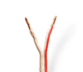 Nedis Repro kabel 2x 4.00 mm2 transparentní / CCA / 100.0 m / Kulatý / PVC  
