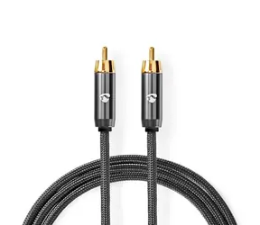 Nedis Kabel k subwooferu RCA (M) - RCA (M) 5.00 m šedá 
