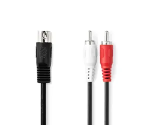 Nedis DIN Audio kabel DIN 5pinová (M) - 2x RCA (M) 1.00 m černá
