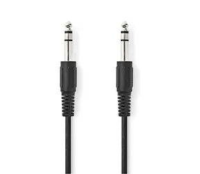 Nedis Stereo Audio kabel jack 6.35 mm (M) - jack 6.35 mm (M) 2.00 m černá 