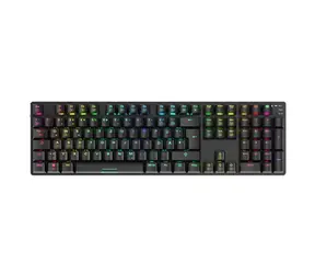 Sharkoon Skiller SGK36W černá / herní bezdrátová klávesnice / mechanická / Huano Red / 2.4GHz / USB-C / DE Layout