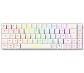 Sharkoon PureWriter W65 bílá / bezdrátová klávesnice / mechanická / Kailh Choc V2 Red / 2.4GHz / USB / DE