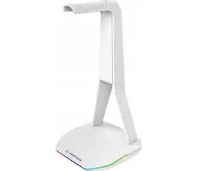 Rampage Tower T14 bílá / stojan na sluchátka / RGB / 2x USB-A