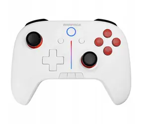Rampage Hydra bílá / bezdrátový gamepad / pro PC & Switch & smartfon / vibrace / Bluetooth / USB-C