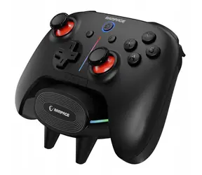 Rampage Hydra Pro černá / bezdrátový gamepad / pro PC & Switch & smartfon / vibrace / Bluetooth / 2.4GHz / USB-C