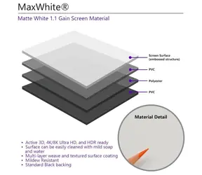 ELITE SCREENS plátno roleta 109" (276.9cm) / 16:10 / 146.7×234.7cm / zisk 1.1