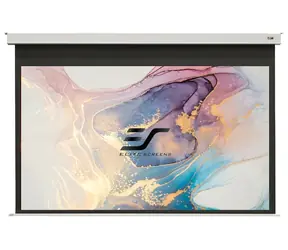 ELITE SCREENS plátno elektrické motorové stropní 100" (254cm) / 16:9 / 124.5×221.4cm / MaxWhite FG / 12" drop