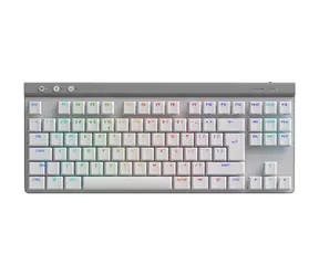 Logitech G515 TKL Bílá / bezdrátová herní klávesnice / US layout / Bluetooth + USB LIGHTSPEED přijímač / RGB