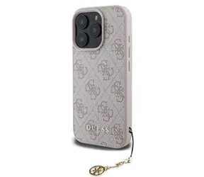 Guess 4G Charm Zadní Kryt pro iPhone 16 Pro Max Tone on Tone Pink