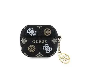 Guess PU 4G Peony Charm Pouzdro pro AirPods 3 Black