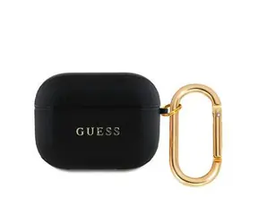 Guess PU Grained Classic Logo Pouzdro pro AirPods 3 Black