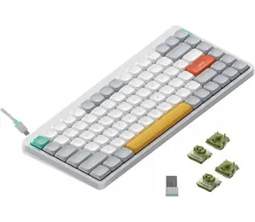 Nuphy - Air75 V2 Wireless Mechanical Key bílá / bezdrátová herní klávesnice / mechanická / Moss / BT / 2.4GHz / US