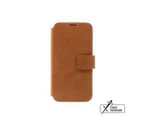 FIXED Kožené pouzdro typu kniha ProFit pro Samsung Galaxy A36 5G hnědé