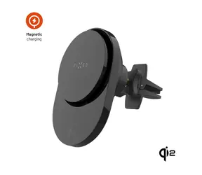 FIXED Držák do auta s bezdrátovým nabíjením MagAir s podporou uchycení MagSafe a standardem Qi2 15W černý