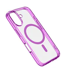 FIXED Zadní kryt Cellularline Iconic Mag s podporou Magsafe pro Apple iPhone 16 Plus čirý/růžový