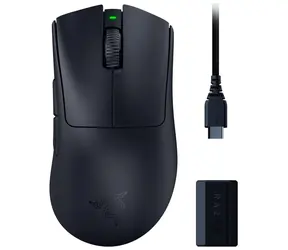Razer DeathAdder V3 Pro + HyperPolling Wireless Dongle / Herní bezdrátová myš / optická / 30000DPI / 2.4GHz / 5 tlačítek