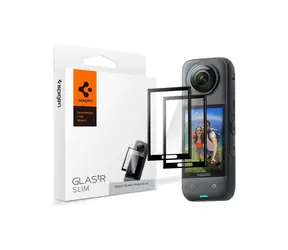 Spigen Glass tR SLIM S2P ochranné sklo pro Insta 360 X4 černá / 2ks