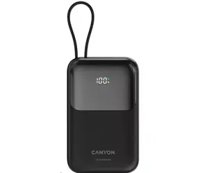 CANYON CNS-CPB101BK černá / Powerbanka / 10000mAh / PD 22.5W / LCD / 1x USB-A / 1x USB-C