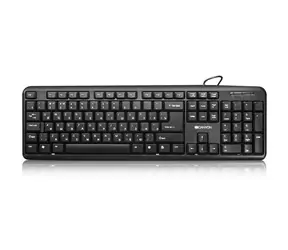 CANYON CNE-CKEY01-RU černá / klasická USB klávesnice / omývatelná / RU layout  