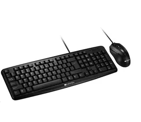 CANYON CNE-CSET1-CS černá / drátový klávesnice + optická myš 1000 DPI / USB-A / CZ/SK layout 