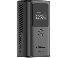 CANYON CNS-CPB130DG šedá / Powerbanka / 10000mAh / PD30W / TFT displej / 1x USB-A / 2x USB-C