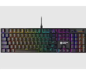 CANYON CND-SKB55-CS / Herní drátová klávesnice / mechanická / RGB / 105 kláves / CZ/SK layout  