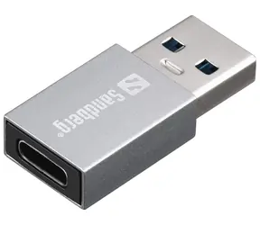 Sandberg adaptér USB-A na USB-C stříbrná