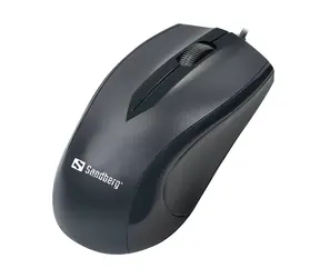 Sandberg kancelářská myš černá / optická / 1200 dpi / 3 tlačítka / USB-C / 1.5m
