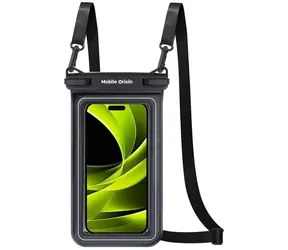 Mobile Origin Waterproof Floating Case with Small Pouch  6,8" - černá/bílá / vodotěsné univerzální pouzdro s kapsičkou