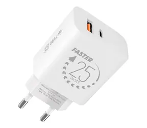 OBAL:ME Cestovní Nabíječka USB-A + USB-C 25W White