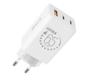 OBAL:ME GaN Cestovní Nabíječka USB-A + 2xUSB-C 65W White