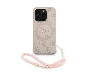 Guess PU Leather 4G Colored Ring Strap MagSafe Zadní Kryt pro iPhone 15 Pro Max Pink