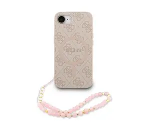 Guess PU Leather 4G Colored Ring Strap MagSafe Zadní Kryt pro iPhone 16e Pink
