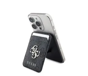 Guess 4G Metal Logo MagSafe Cardslot Peněženka se Stojanem Black