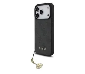 Guess 4G Charm Zadní Kryt pro iPhone 17 Pro Tone on Tone Grey