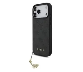 Guess 4G Charm Zadní Kryt pro iPhone 17 Pro Max Tone on Tone Grey