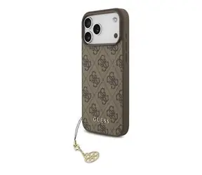 Guess 4G Charm Zadní Kryt pro iPhone 17 Pro Max Tone on Tone Brown