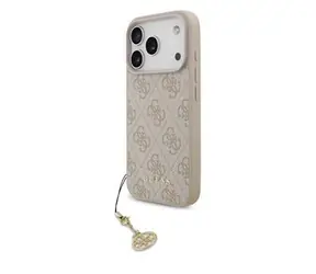 Guess 4G Charm Zadní Kryt pro iPhone 17 Pro Tone on Tone Pink