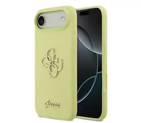Guess Liquid Silicone 4G Metal Logo Zadní Kryt pro iPhone 17 Air Yellow