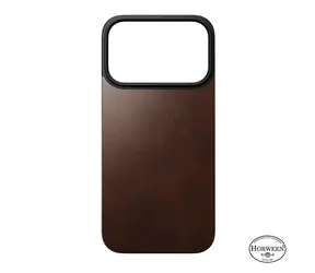 Nomad Magnetic Leather Back Magsafe zadni kryt pro Apple iPhone 17 Pro rustic brown (Horween)