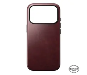 Nomad Modern Leather Case kožený kryt pro Apple iPhone 17 Pro burgundy (Horween)