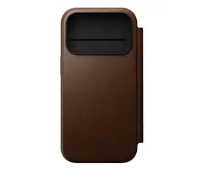 Nomad Modern Leather Folio pouzdro pro Apple iPhone 17 Pro hnědá