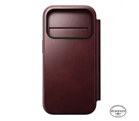 Nomad Modern Leather Folio pouzdro pro Apple iPhone 17 Pro burgundy (Horween)
