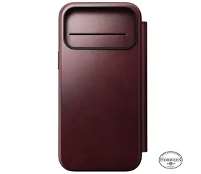 Nomad Modern Leather Folio pouzdro pro Apple iPhone 17 Pro Max burgundy (Horween)