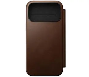 Nomad Modern Leather Folio pouzdro pro Apple iPhone 17 Pro Max hnědá